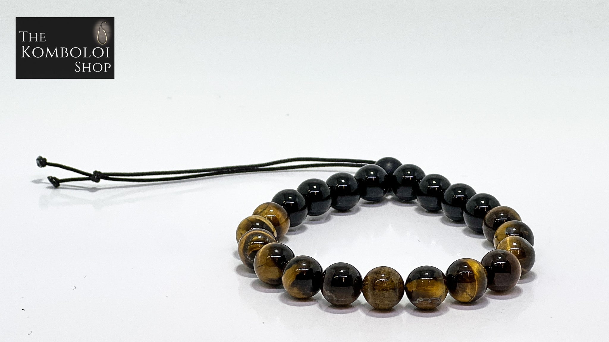 Onyx & Tigers Eye Worry Bead Bracelet (Long Tailed MK II)