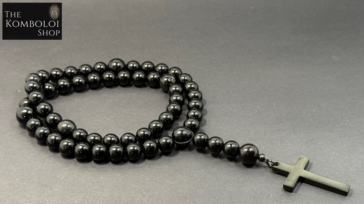 Obsidian Five Decade Rosary Beads
