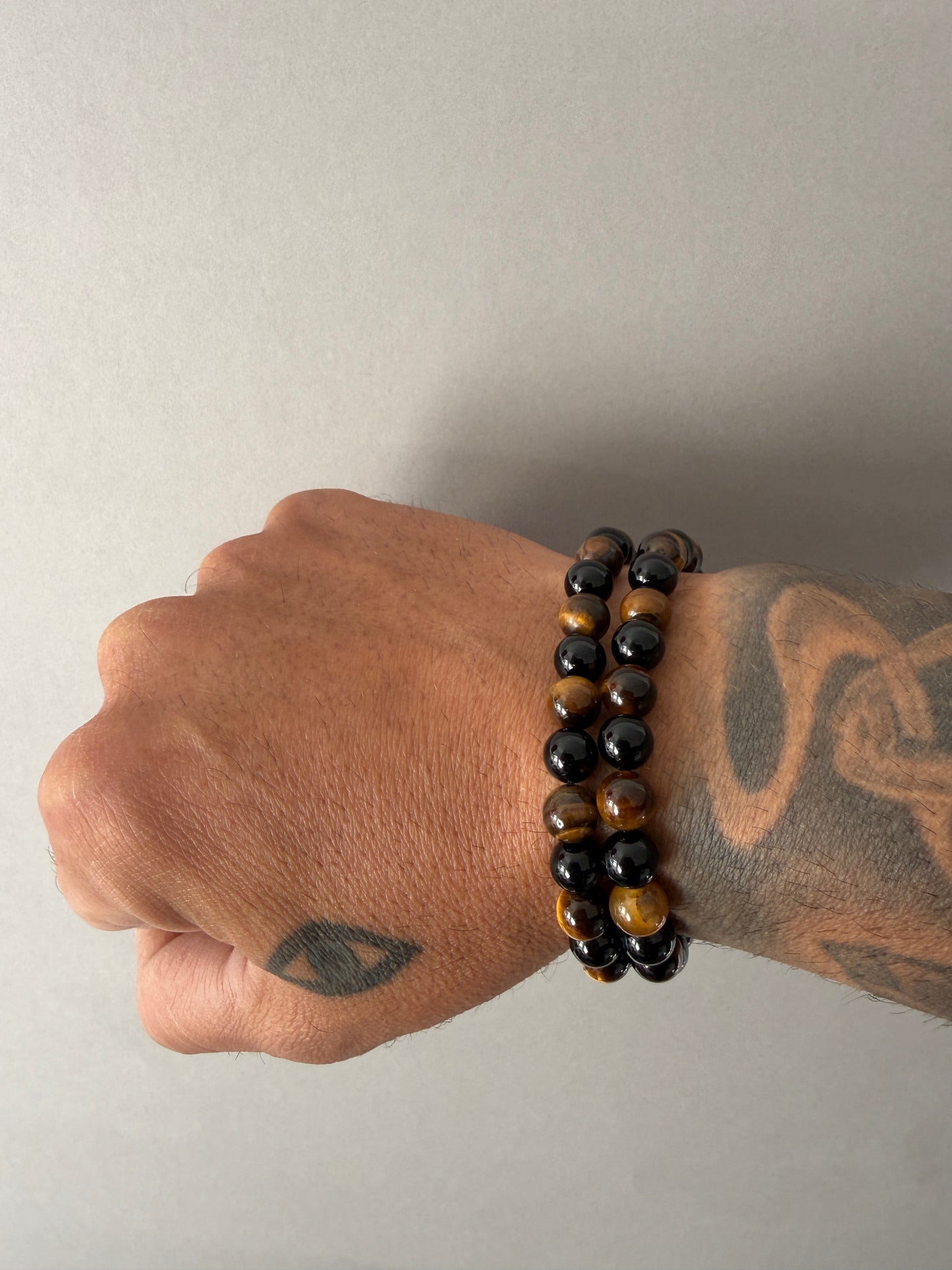Onyx & Tigers Eye Komboloi / Worry Bead Bracelet -  MK3 V2