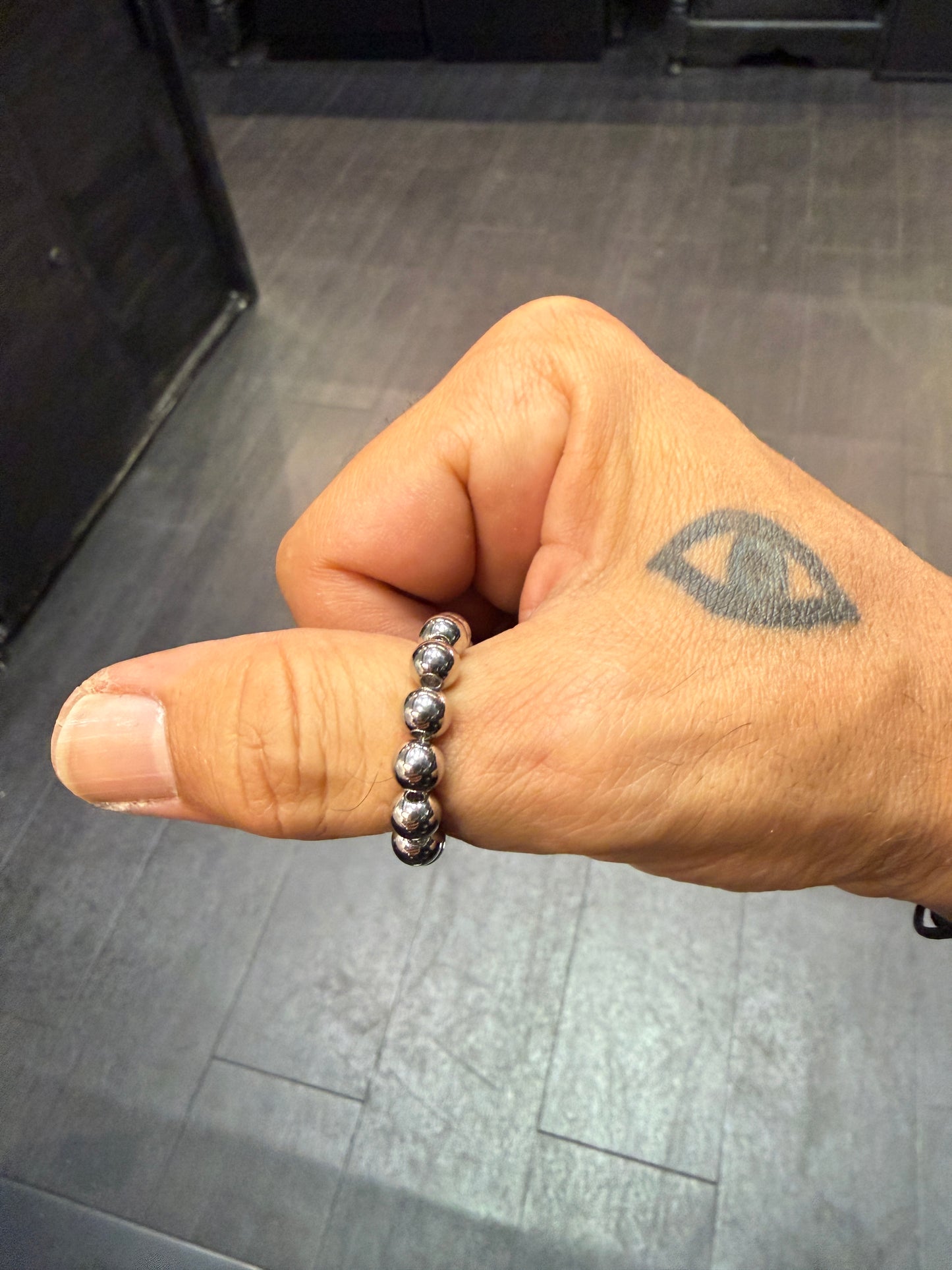 Stainless Steel Worry Bead Ring / Anxiety Ring