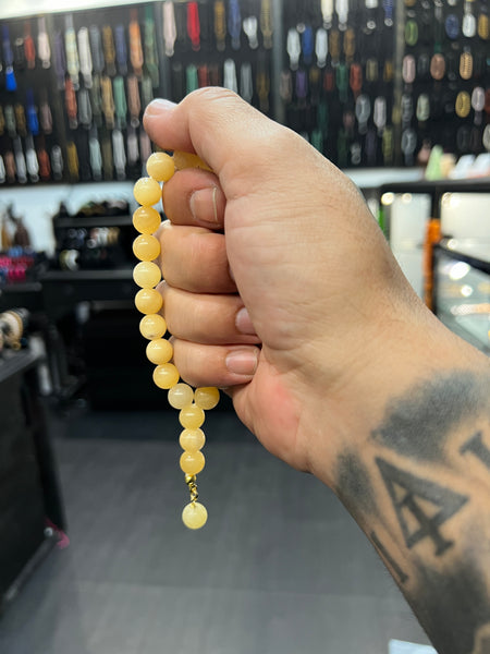 Yellow Jade Worry Beads