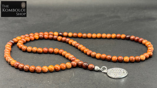 Burmese Rosewood 100 Bead Orthodox Prayer Beads with IC XC NIKA