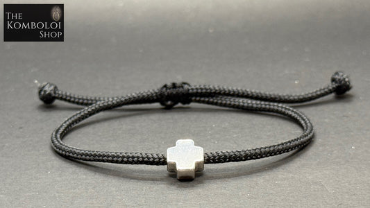 Minimalist Paracord & Stainless Steel Cross Protection Bracelet