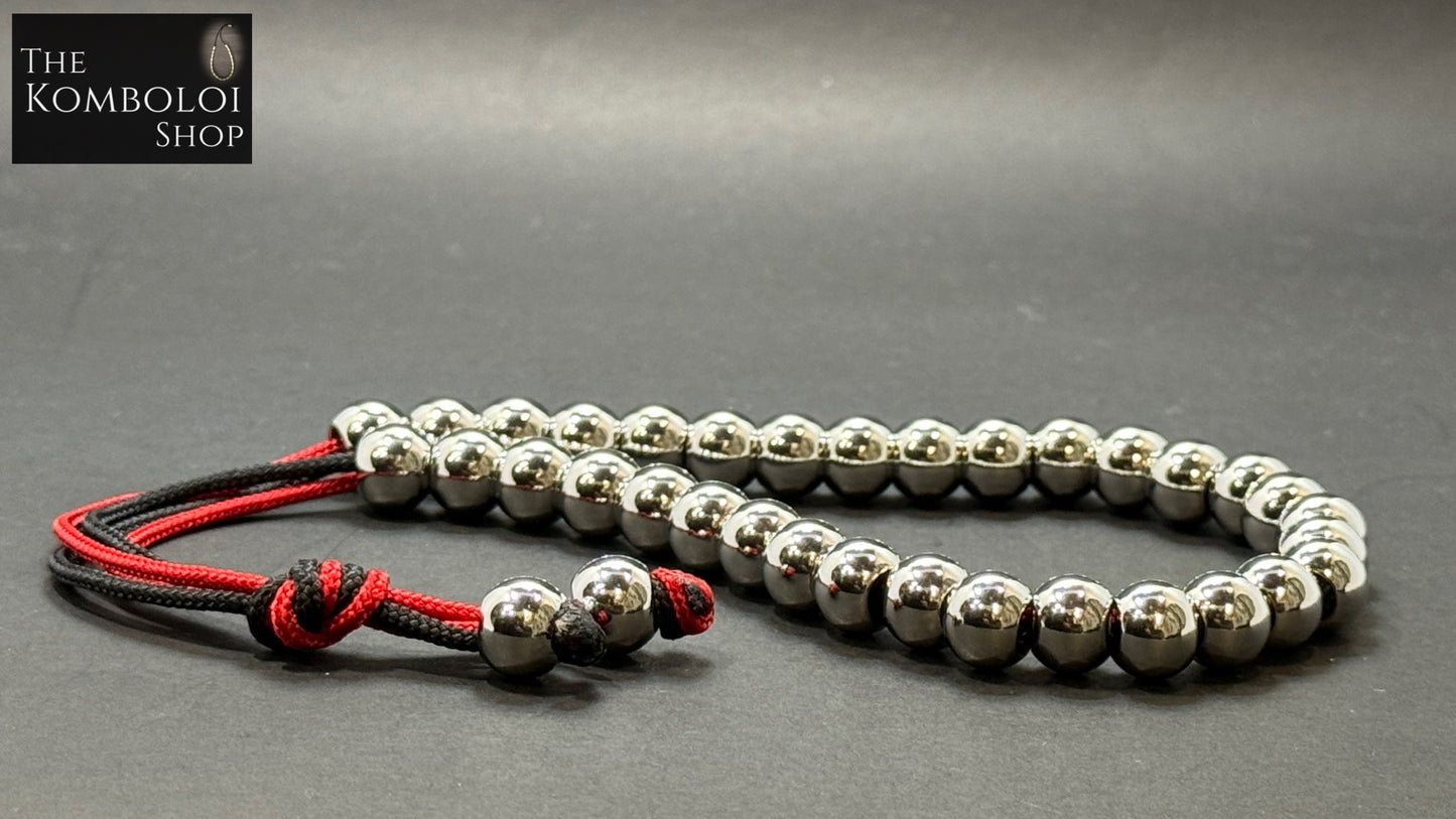 Modern Series 33 Bead Stainless Steel Komboloi / Worry Beads