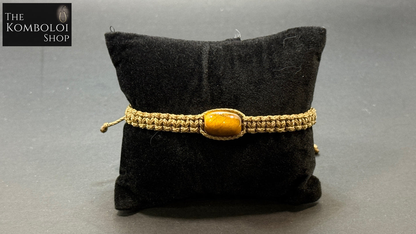 Mosaic Baltic Amber Hand Made Single Stone Bracelet