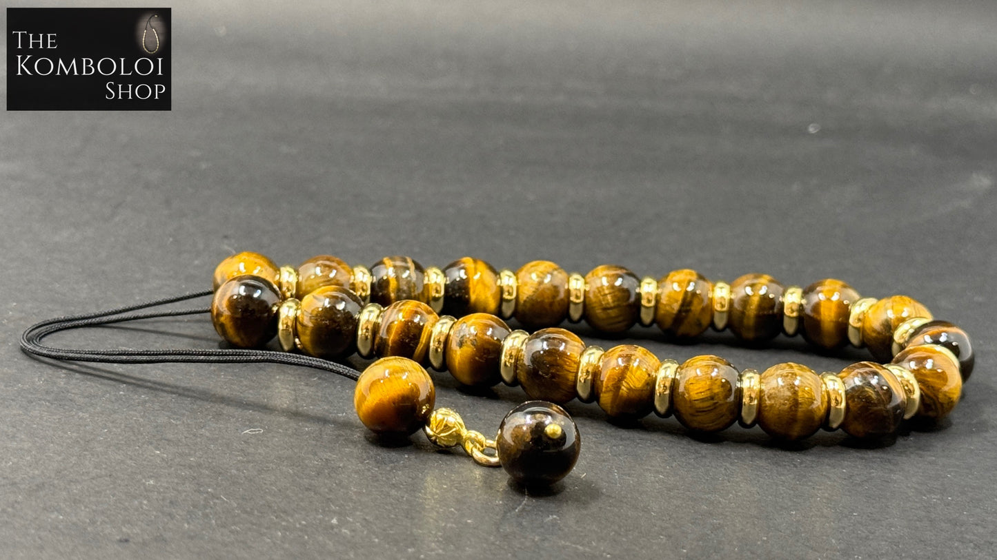 Royal Collection - Tigers Eye 21 Bead Komboloi / Worry Beads