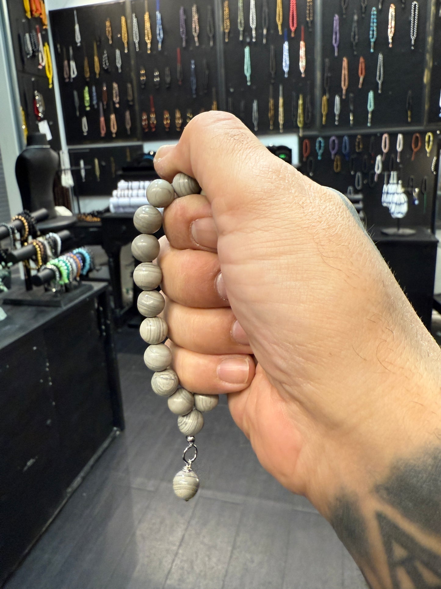 Silverline Jasper Worry Beads
