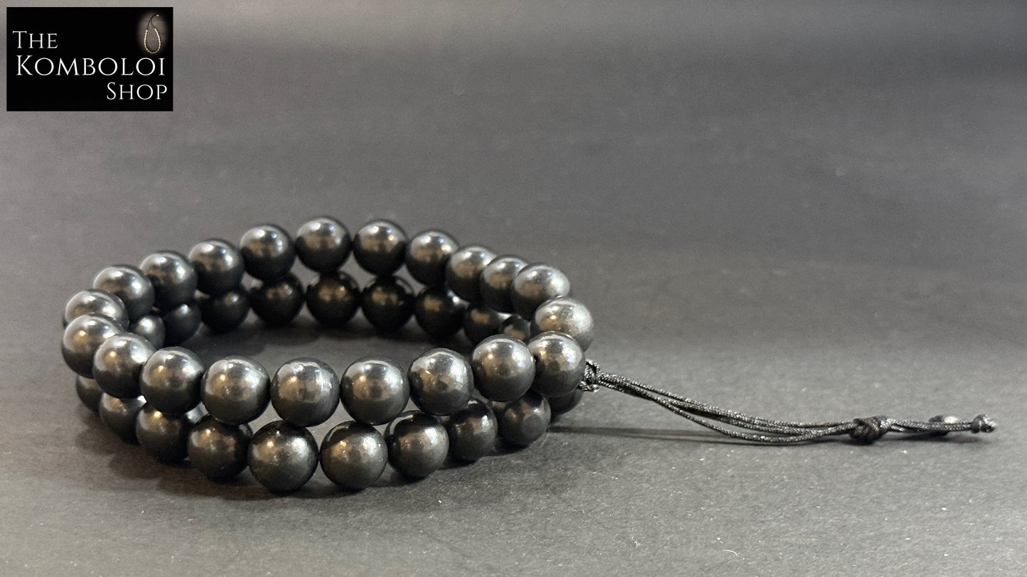 Shungite Komboloi / Worry Bead Bracelet -  MK3 V2