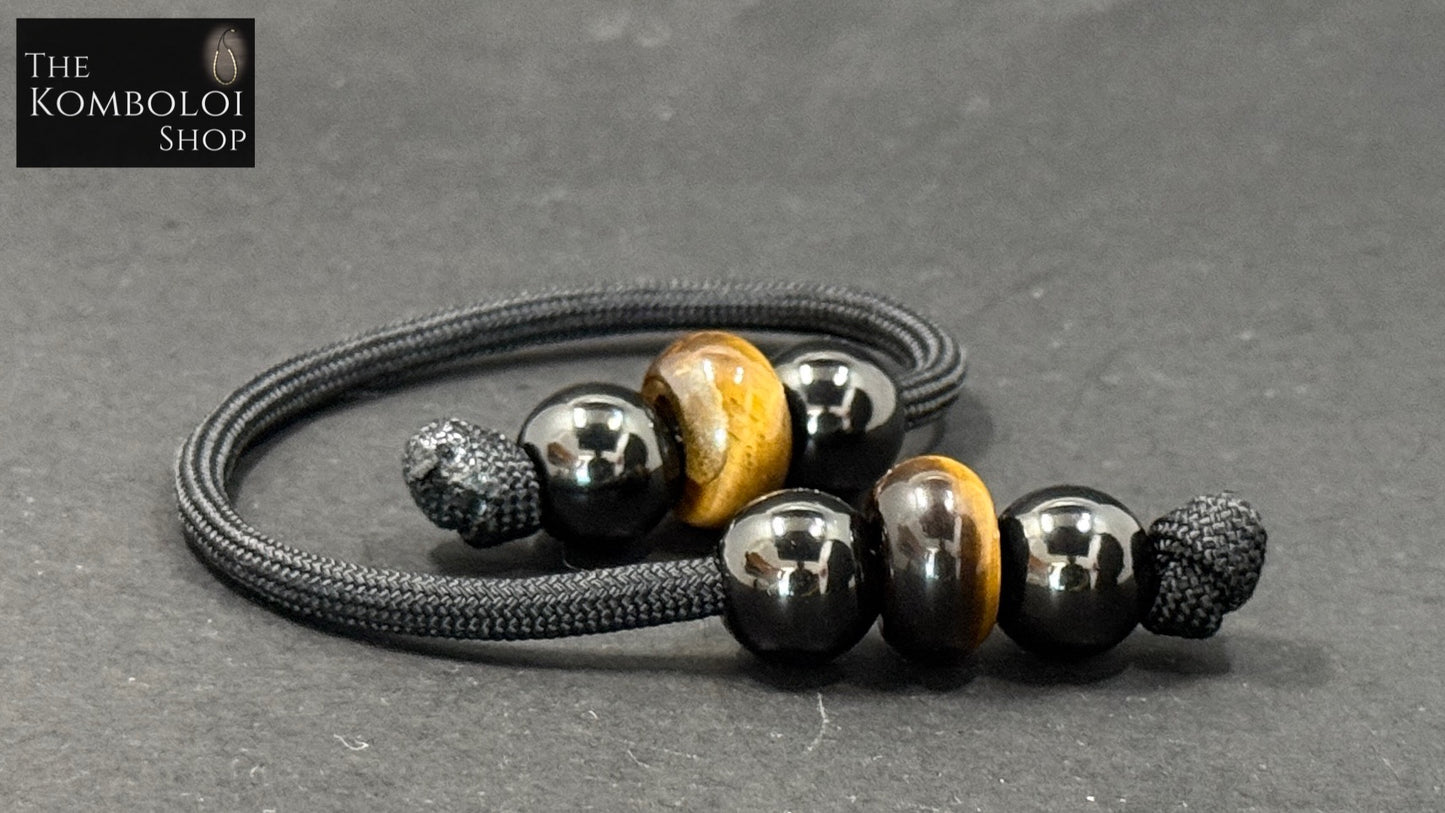 Stainless Steel & Tigers Eye Begleri