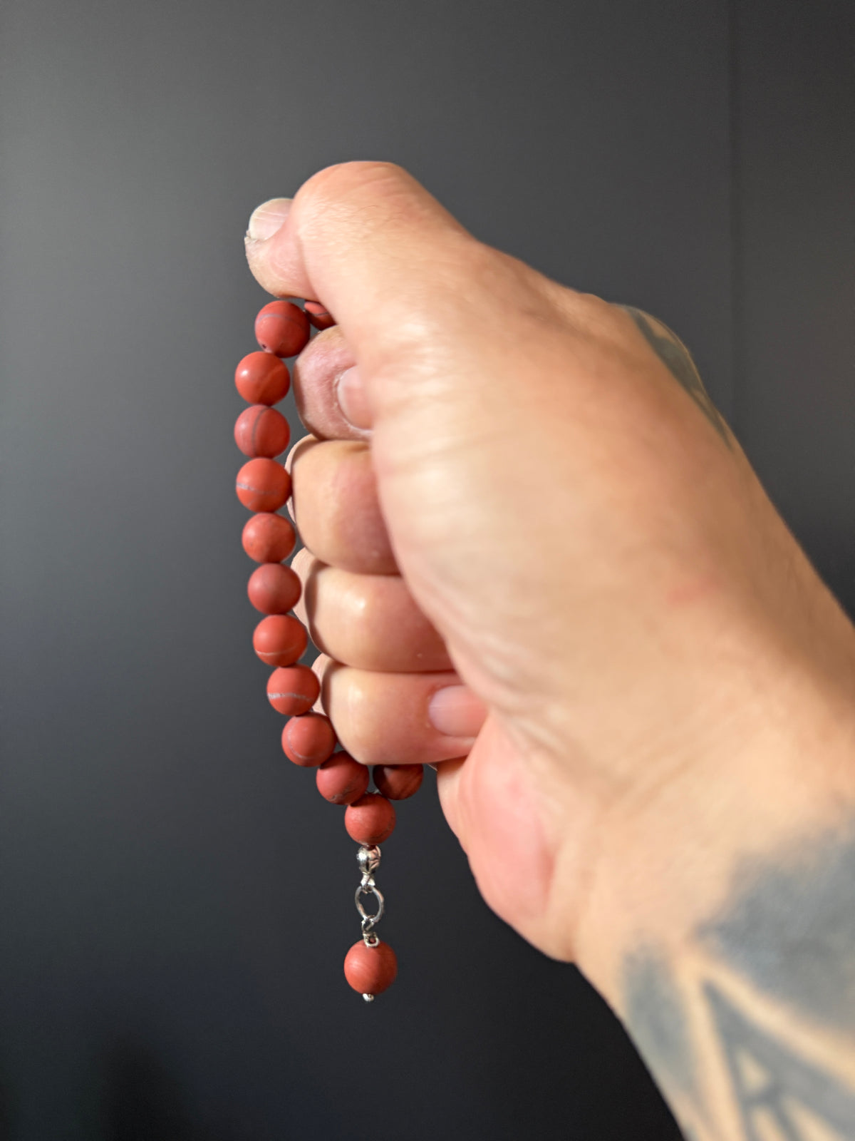 Red Jasper Worry Bead Bracelet