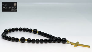 Black Stone Anglican Rosary Beads