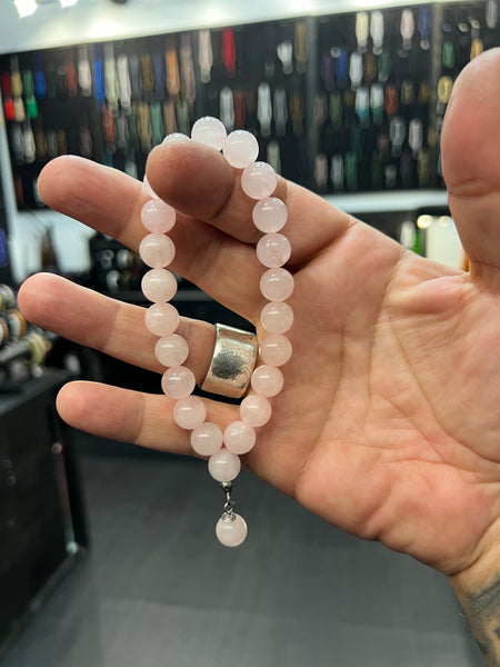 Rose Quartz Wearable Worry Beads