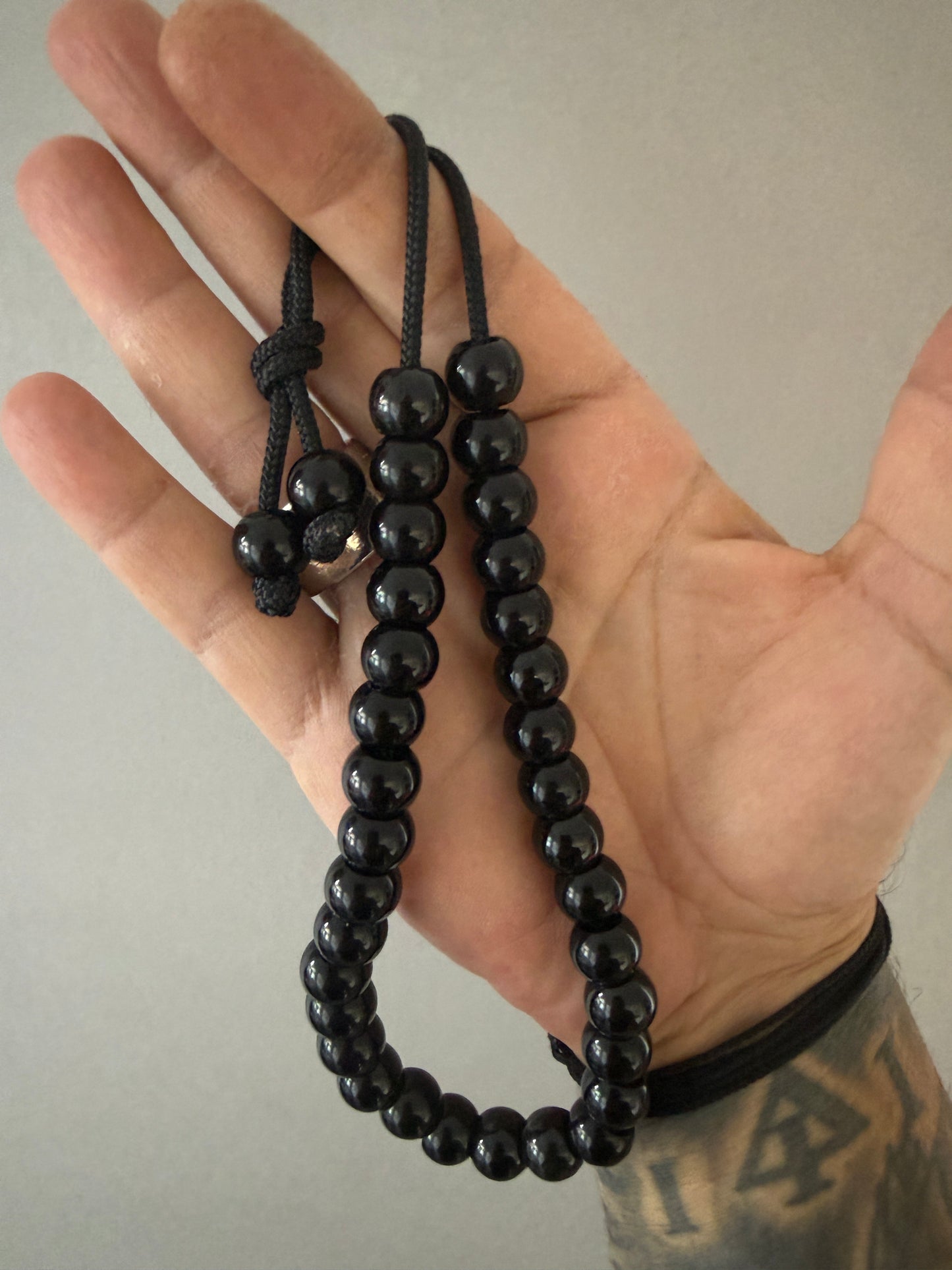 Black Stone 33 Bead Komboloi
