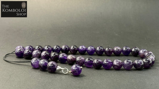 Amethyst 33 Bead Komboloi / Worry Beads