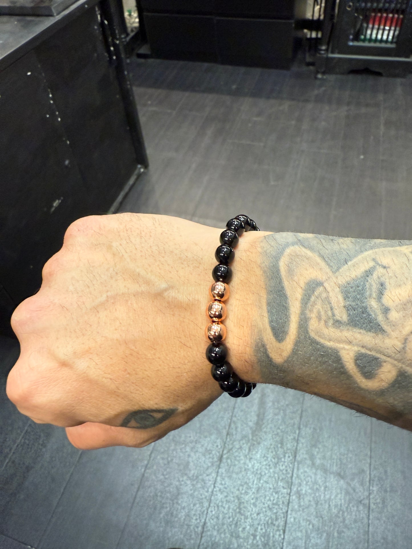 Copper & Onyx Bracelet