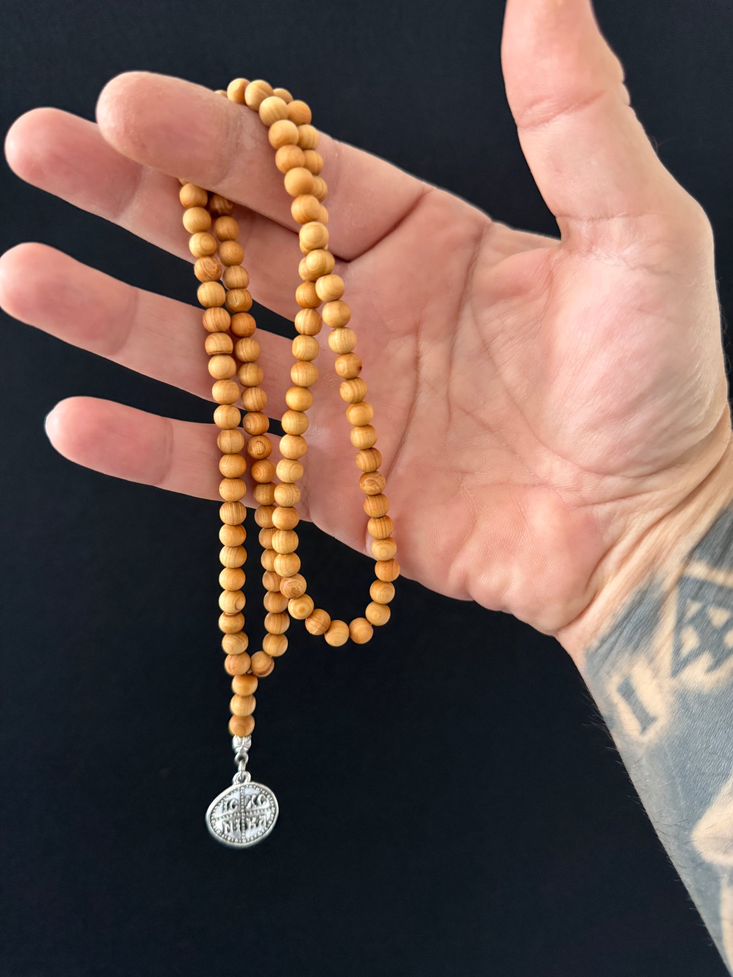 Maple 100 Bead Orthodox Prayer Beads with IC XC NIKA