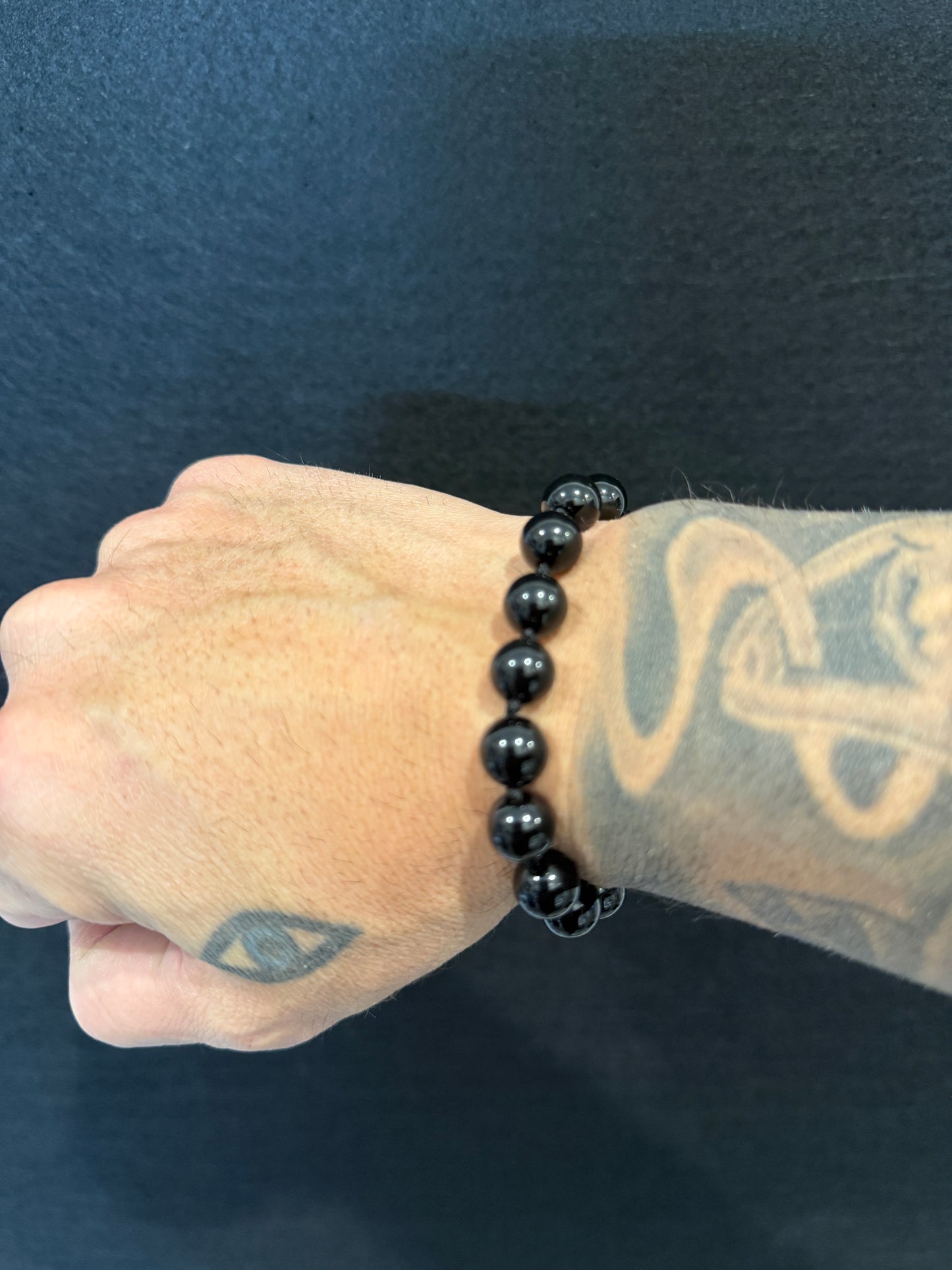 Onyx Hand Knotted Worry Bead Bracelet