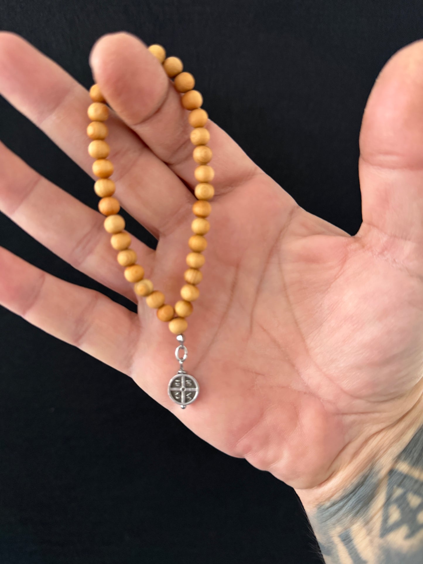 Maple 33 Bead Orthodox Prayer Bead Bracelet with ICXC NIKA