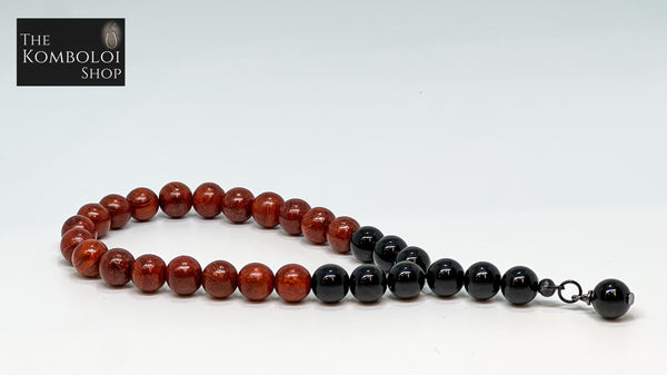Rosewood & Onyx Worry Beads