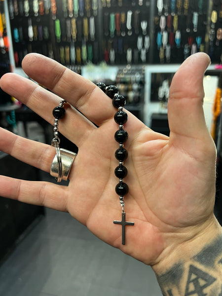 Irish Penal Rosary - Obsidian