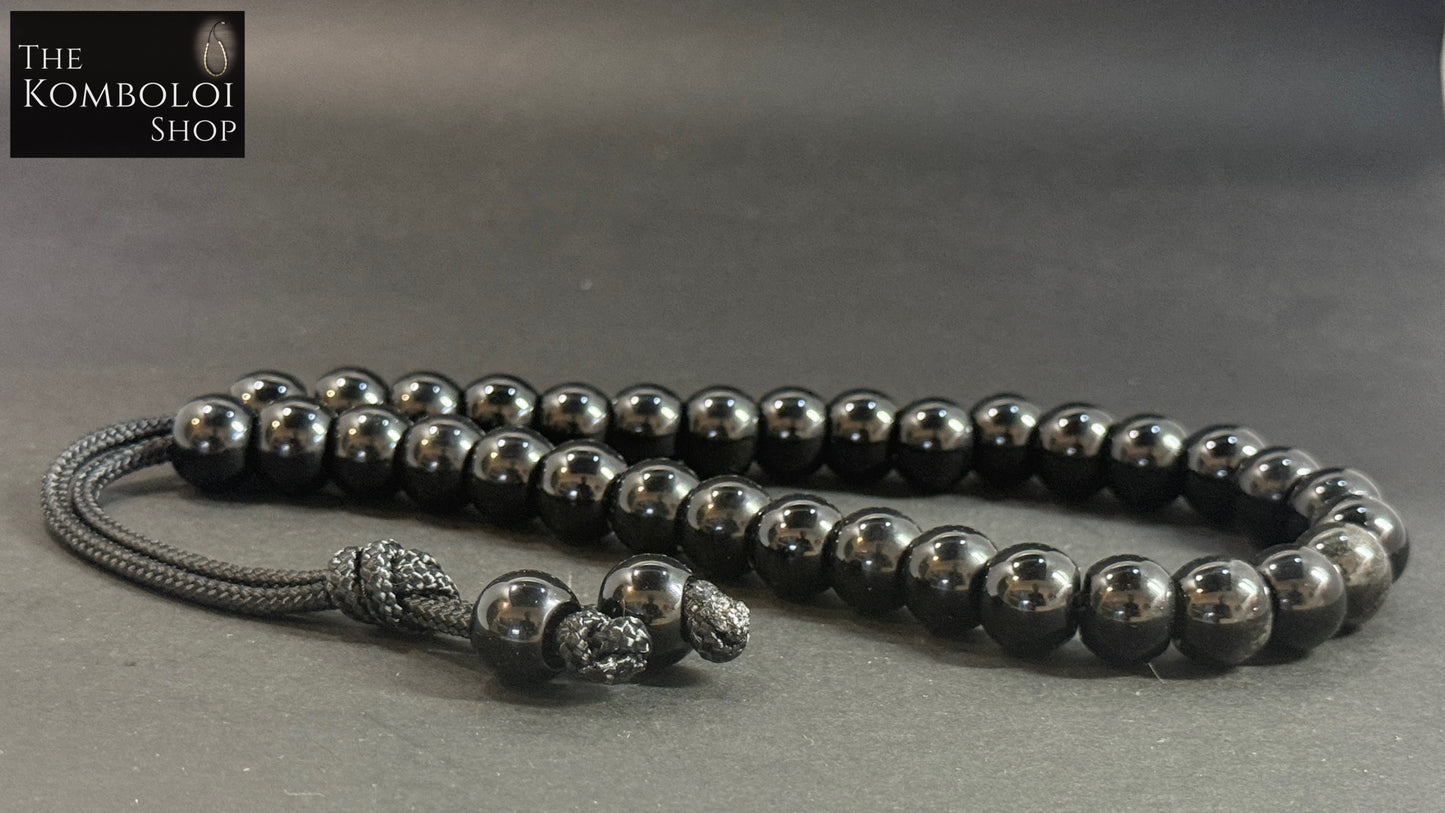Black Stone 33 Bead Komboloi