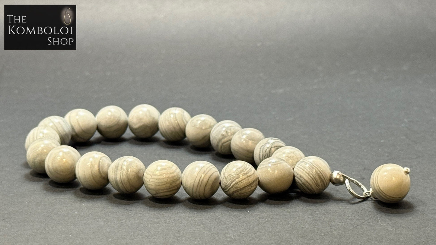 Silverline Jasper Worry Beads