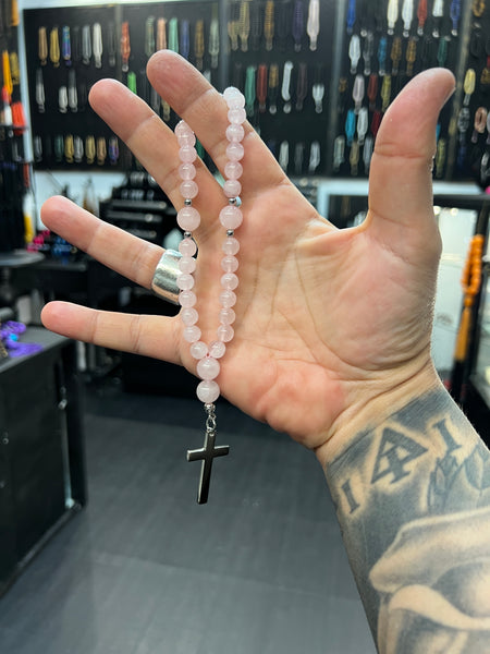 Rose Quartz Anglican Rosary Beads