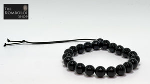 Onyx  Worry Bead Bracelet (Long Tailed MK II)