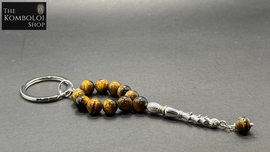 Tigers Eye Mini Ottoman Masbaha Keyring