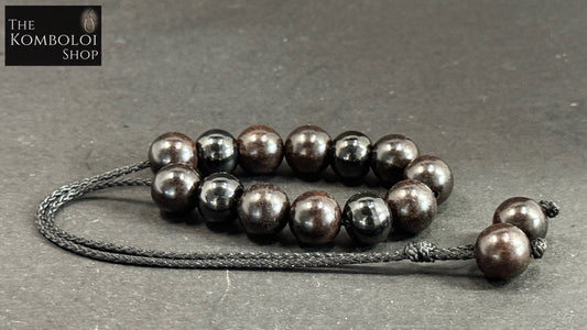 Ebony & Stainless Steel Lucky 13 Komboloi