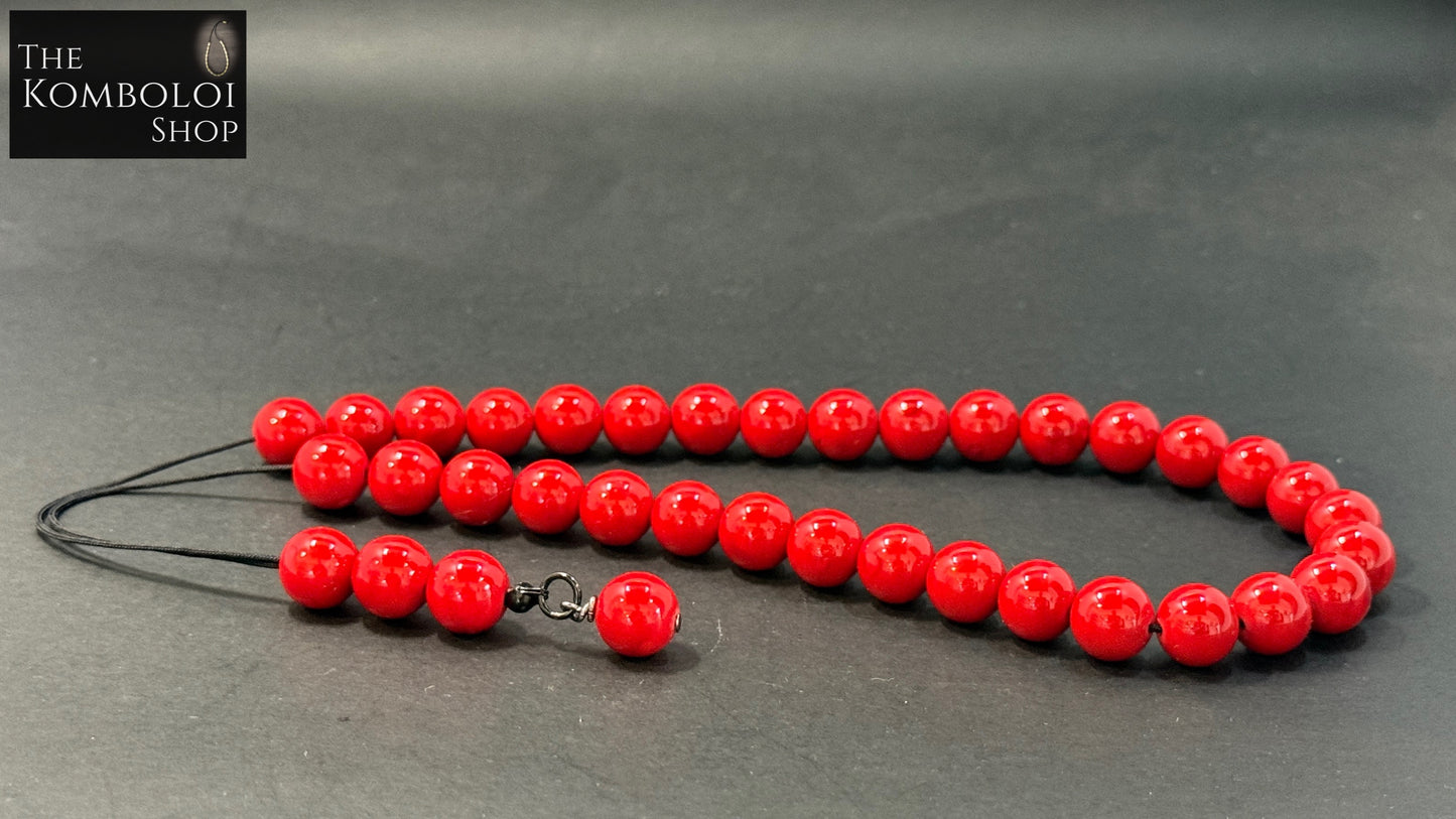 White Jade (Color Treated) Komboloi / Worry Beads