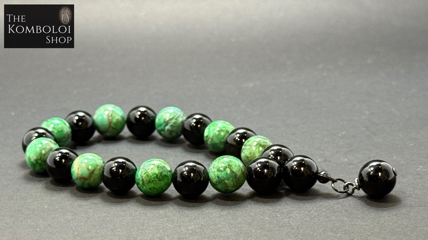 Onyx & Marble Wearable Worry Beads