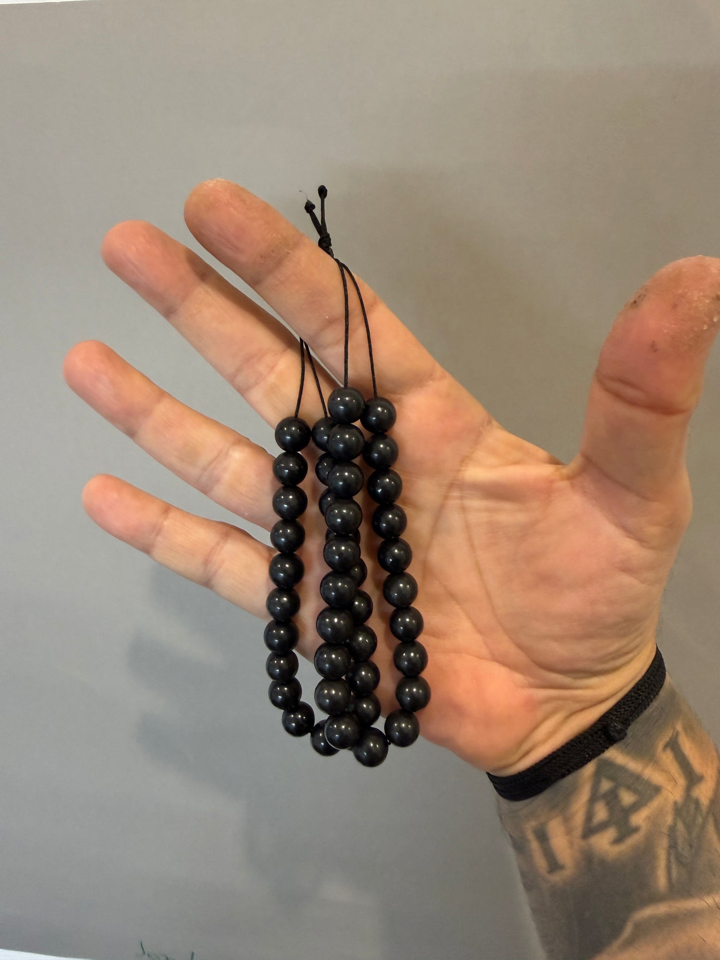 Shungite Komboloi / Worry Bead Bracelet -  MK3 V2