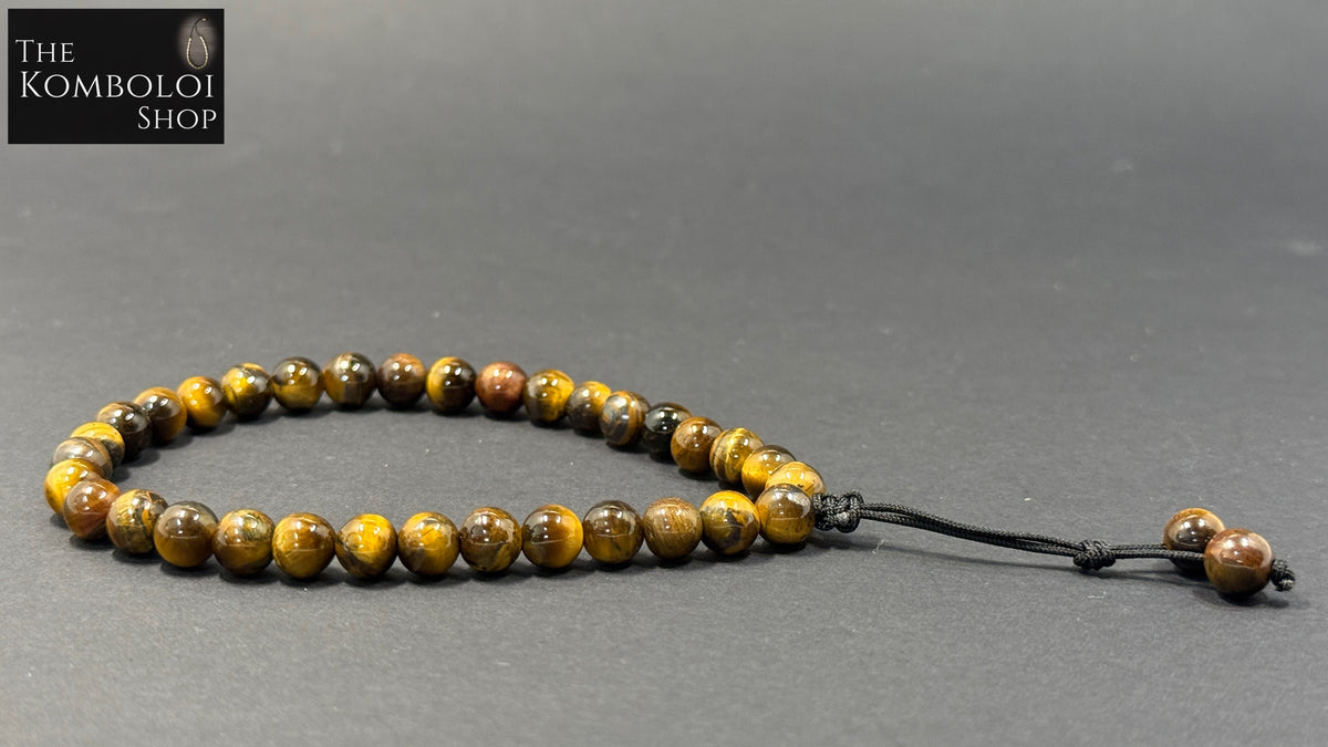 Tigers Eye 33 Bead Worry Beads - Wearable MK3 (Short)