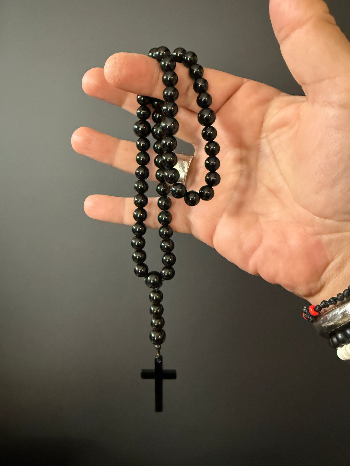 Obsidian Five Decade Rosary Beads