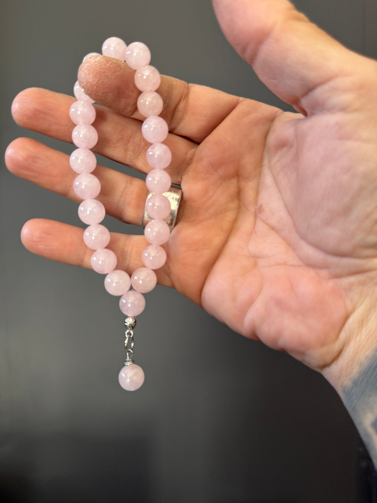 Rose Quartz Worry Bead Bracelet