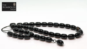 Black Agate 33 -Bead Komboloi / Worry Beads
