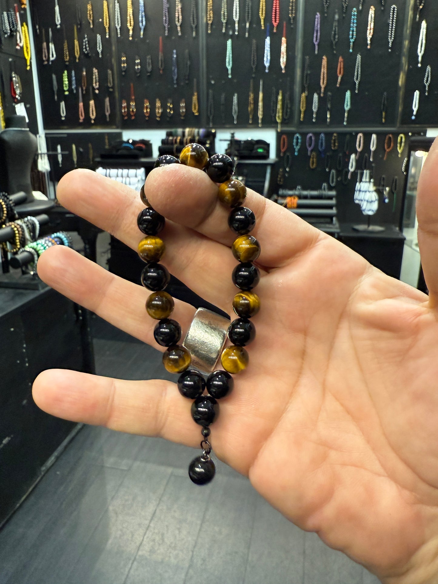 Onyx & Tigers Eye Worry Beads