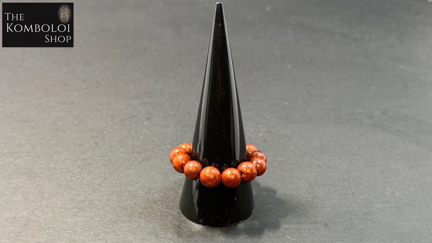 Rosewood Worry Bead Ring / Anxiety Ring