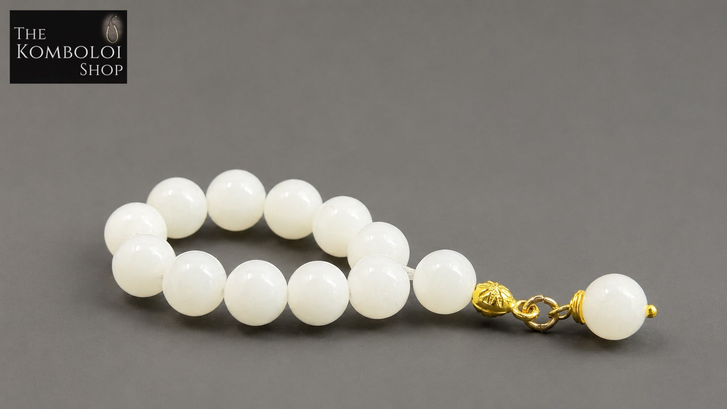 White Jade Mini Ottoman (Worry Beads / Tasbih / Misbaha)