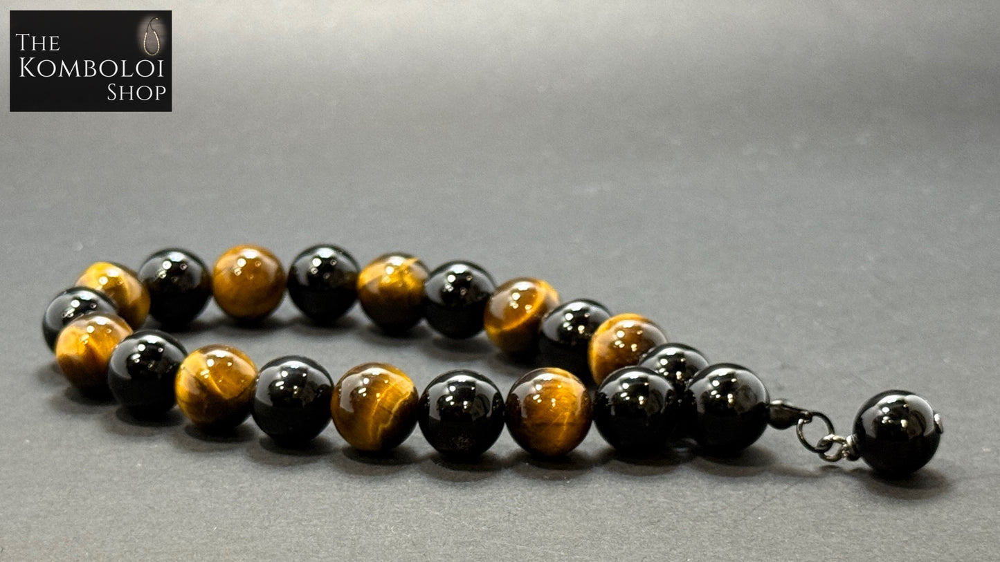 Onyx & Tigers Eye Worry Beads