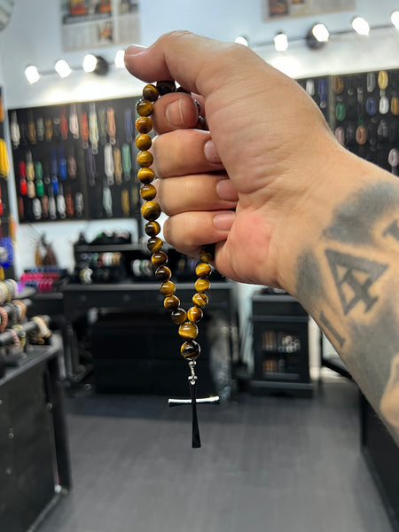Tigers Eye Anglican Rosary Beads