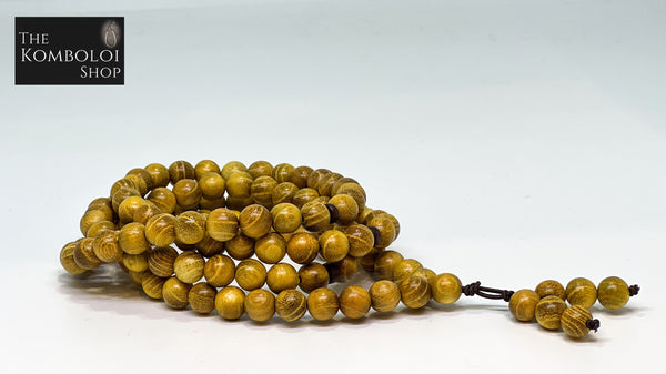 Sandlewood Mala Bead Necklace / Wrap around Bracelet (108 Beads)