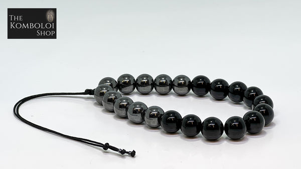 Onyx & Hematite Worry Beads - Wearable MK3 (Long)