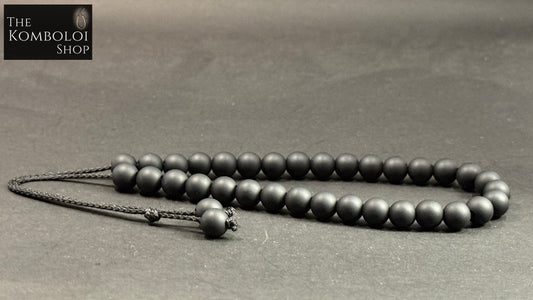 Noir Onyx 33 Bead Komboloi / Worry Beads (8mm)