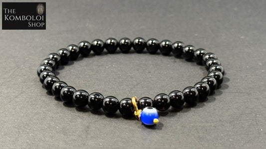 Onyx & Evil Eye Protection Bracelet