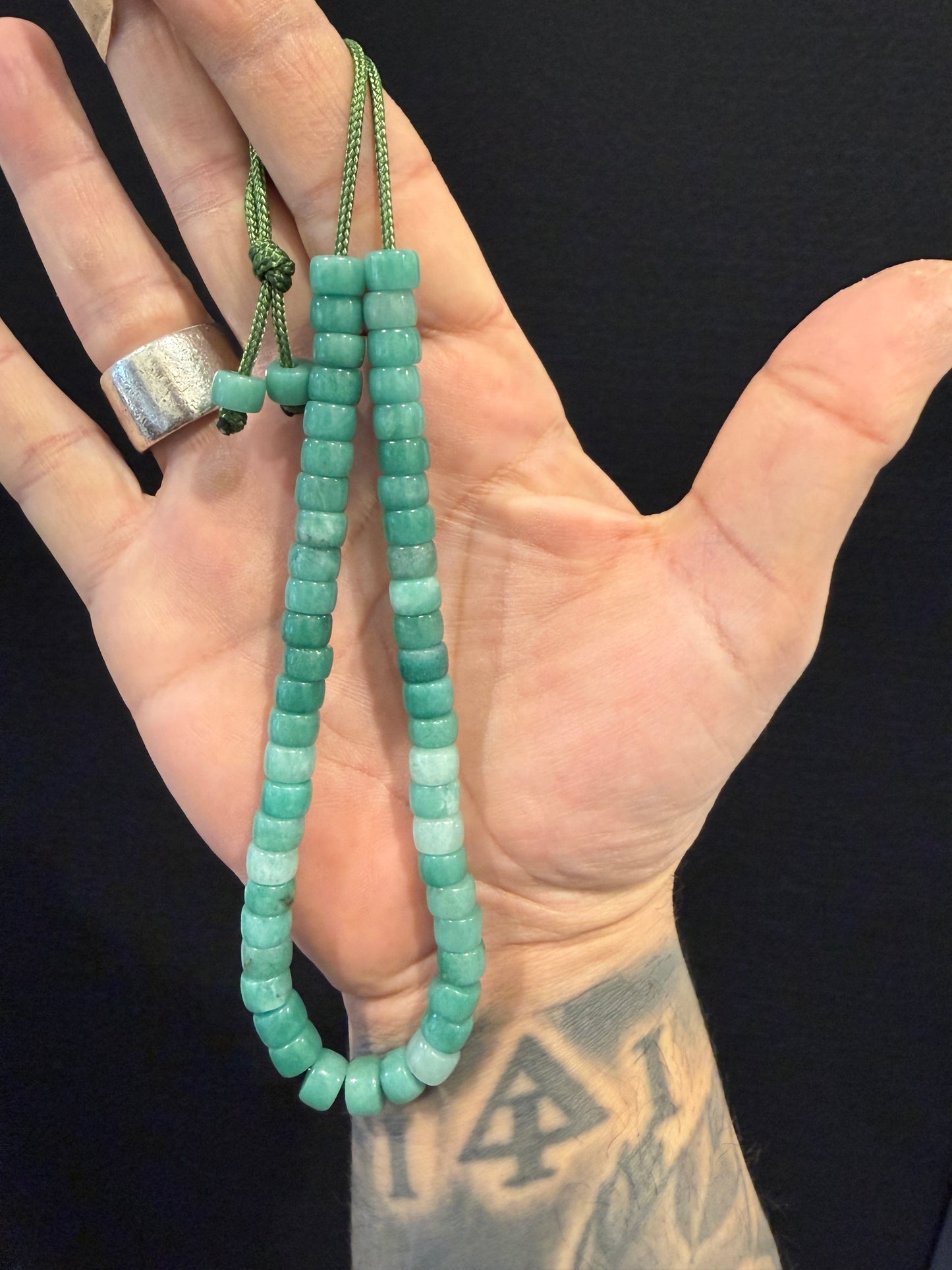 Cretan 51 Bead Komboloi / Worry Beads - White Jade (Colour Treated)
