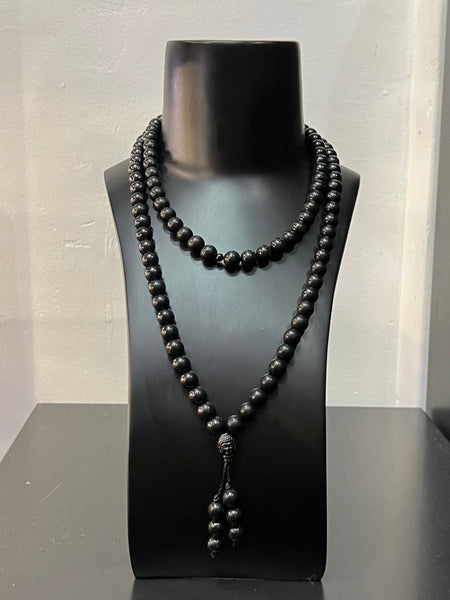 Shungite Mala Bead Necklace (108 Beads)