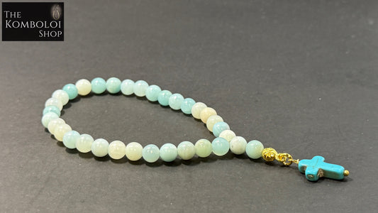 Amazonite Anglican Rosary Bead Bracelet