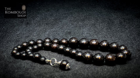 Ebony Cascading 33 Bead Worry Beads